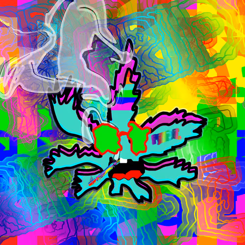 Marie On Heart Psychedelic Flowers