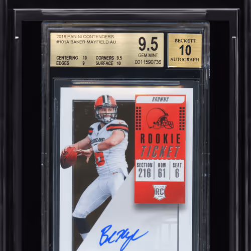 2018 Panini Baker Mayfield #101A - BGS 9.5 (Cert: 11590736)