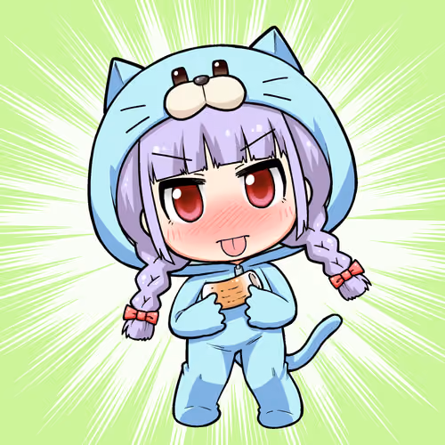 Tere QN! special pero neko light blue #4998