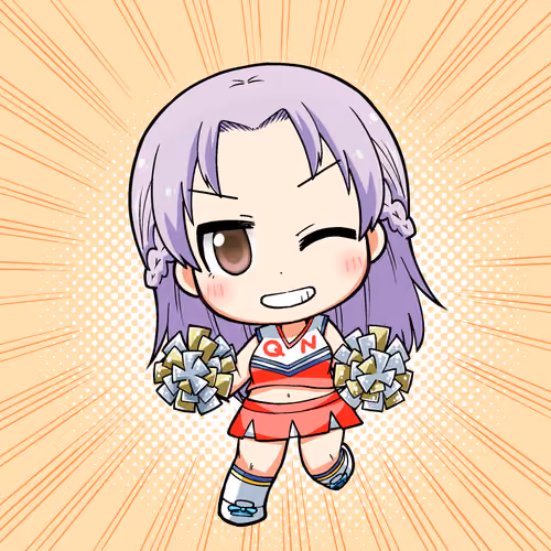 Tere QN! purple cheerleeder red #1683