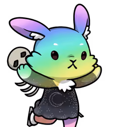 Luna-figure skater-Rainbow #11899