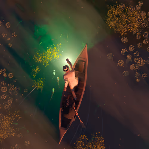 Searching for beauty.