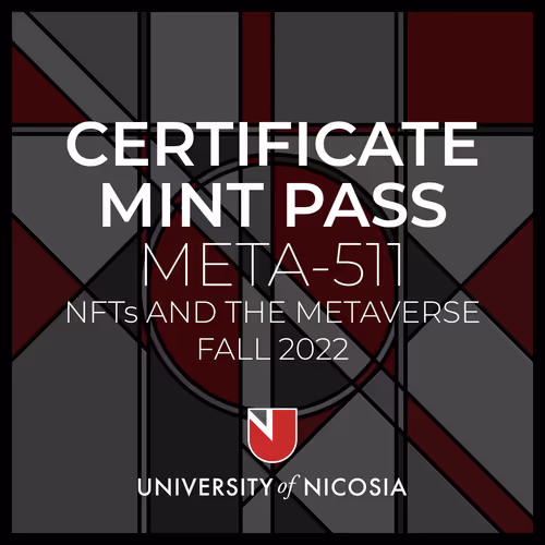 Meta 511 Certificate Mint Pass Fall 2022