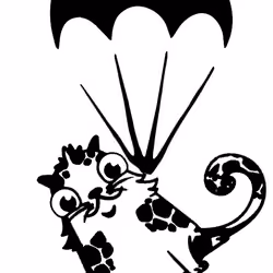 parachuting cat 1/10