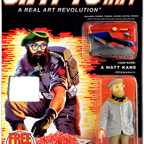 A MATT KANE Action Figure with Cement Trowel