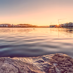 Phoenixsee with Sunrise over Dortmund