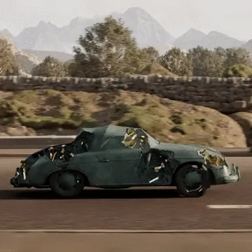 Eroding And Reforming Digital Sculptures Cars