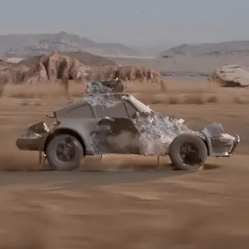 Eroding And Reforming Digital Sculptures Cars