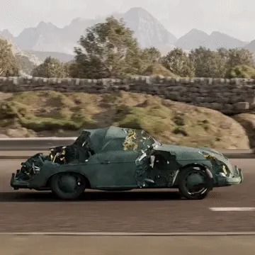 Eroding And Reforming Digital Sculptures Cars