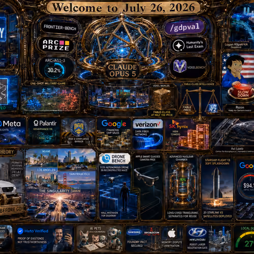 #190 - Contemporary AI Synthetic Maximalist Quadriptych – July 26, 2026