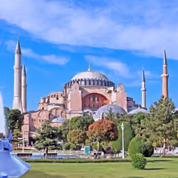 Hagia Sophia Mosque Istanbul with a Dervish Dancer