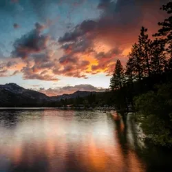 Donner Lake Shoreline Sunset