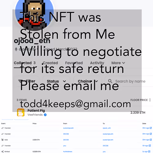 Please negotiate NFT was stolen