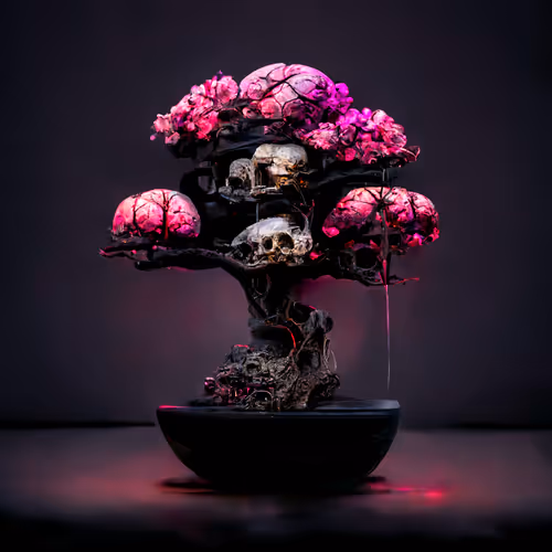 AI Cyber Skull Nature