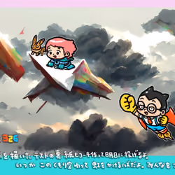 夢を描いたテストの裏　紙ヒコーキ作って明日に投げるよ#1