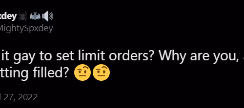 SPX Limit Orders