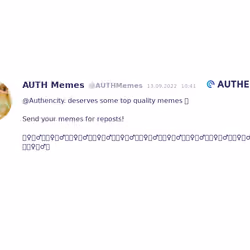 Authencity publication by AUTH Memes (@AUTHMemes)
