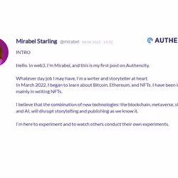 Authencity publication by Mirabel Starling (@mirabel)