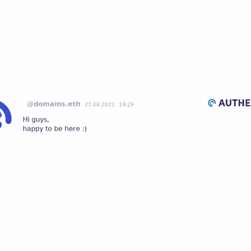 Authencity publication by   (@domains.eth)