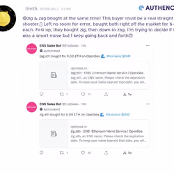 Authencity publication by   (@eth)