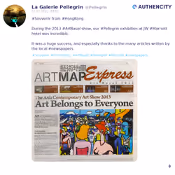 Authencity publication by La Galerie Pellegrin (@Pellegrin)