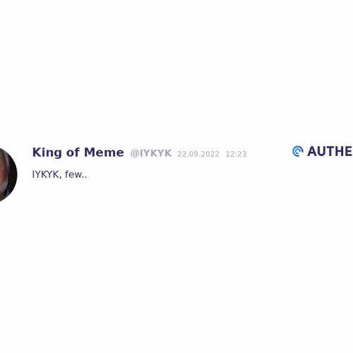 Authencity publication by King of Meme (@IYKYK)