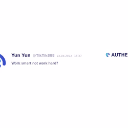 Authencity publication by Yun Yun (@TikTik888)