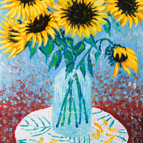 Sunflowers #1/1 NFT + artwork + certificate of authenticity
