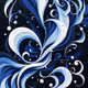 Eternal Blue Vortex - Emphasizing the endless, spiraling motion in blue tones.