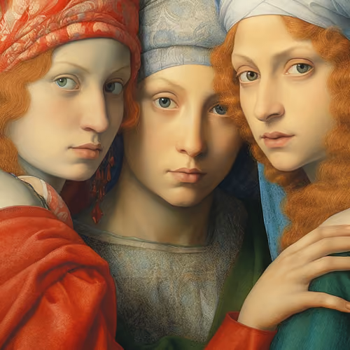 "Three Bohemian noble sisters in the emperor's court"