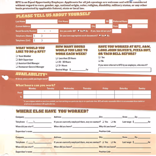 Kfcjobapplication