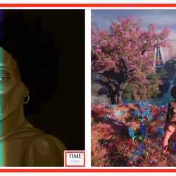 The Road Ahead, 1990 by Cory Van Lew & Afrofuture’her’ism, 2090 by Kwame aka DarkMythst