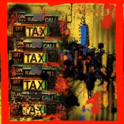 taxi w/ red border