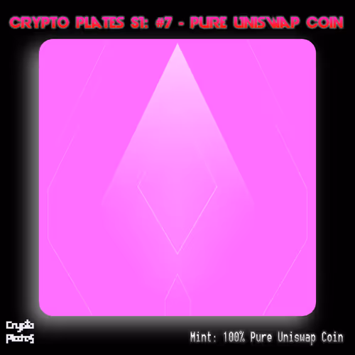 100% Pure Uniswap Coin (Crypto Plates Series 1)