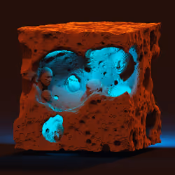 Cave with many faces