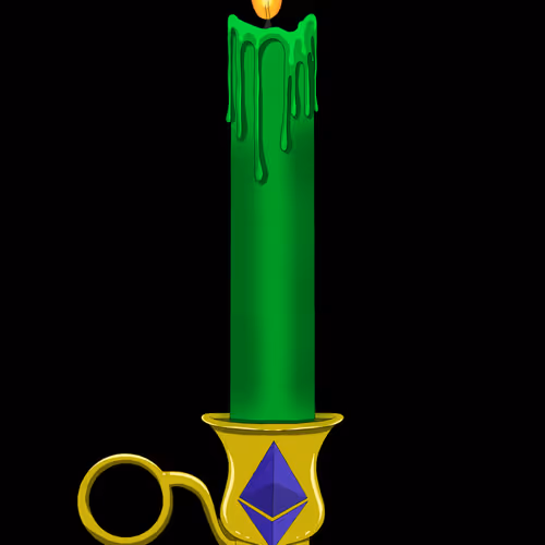 Lucky Green Ethereum Candle