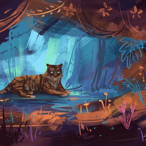 A Tiger in a Jungle