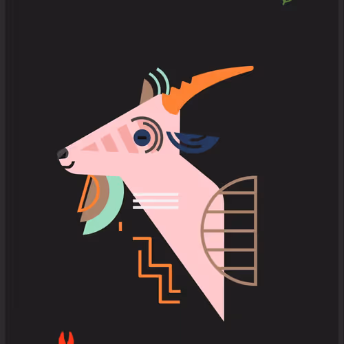 Happy Goat #1859