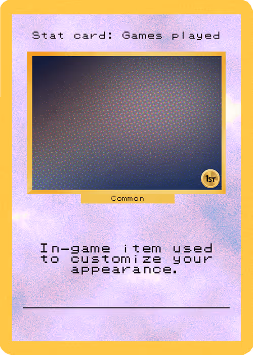 Stat card: Games played