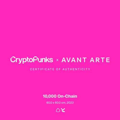 Cryptopunks 10000 On Chain Certificate Of Authenti