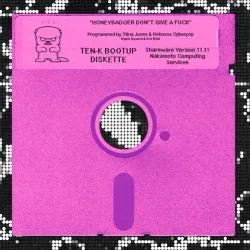 TEN-K THE HONEYBADGER 5.25 FLOPPY BOOT DISK ART. (10K BITCOIN CELEBRATION ART TOKEN)