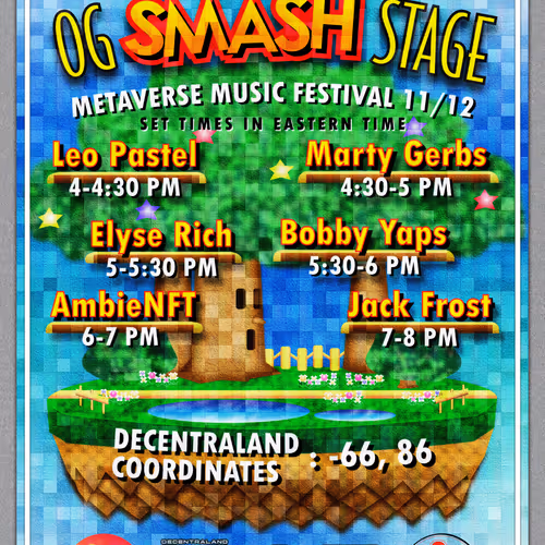 Official 2022 Freshmaker Industries Decentraland #MVMF Poster