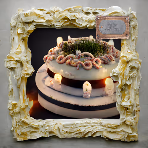 Believe In This Caramilk Mud Grassfed Marbled Worm Cake