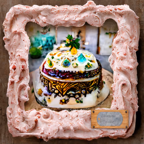 Stand Up Strawberry Buttercream Limoncello Blackberry Volt Stump Cake