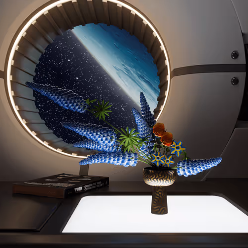 Bluebell Lupin And Mango Dawn Rose On Board Void Runners Starship