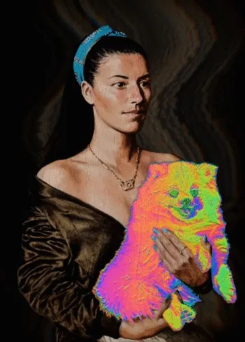 Lady With Pomeranian