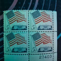 1963  5 cent 50 stars us flag 