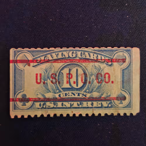 us playing card stamp 