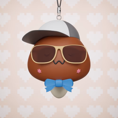3D Shimeji Keychain #408