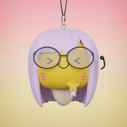 3D Shimeji Keychain #310